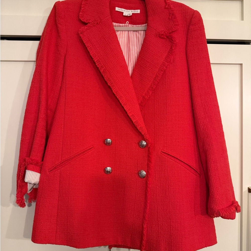 Veronica Beard Nayeli Dickey Jacket in Watermelon Size 14 Dickey Blazer